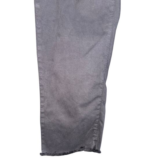 Anthropologie Pilcro Straight Leg Raw Hem Black Pants Women's 27 Flap Pockets - Picture 3 of 9